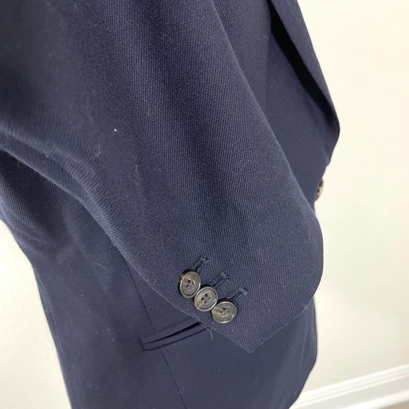 J. Crew Parke Blazer Jacket Wool Navy Blue Size 2 - Picture 8 of 14